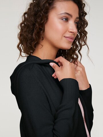 heine Strickjacke 'CASUAL' in Schwarz