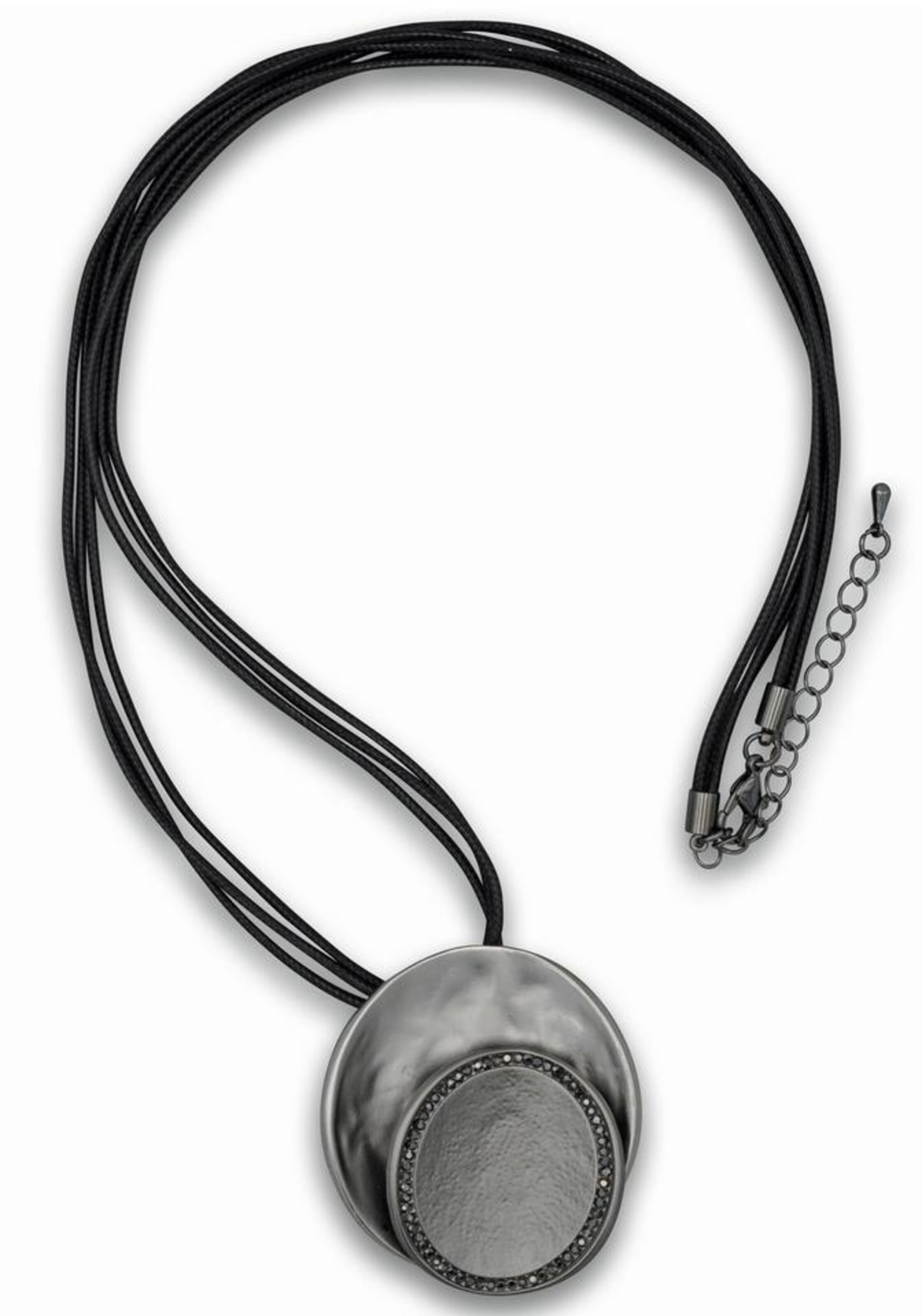 J. Jayz Necklace 'Kreis auf Kreis' in Grey: front