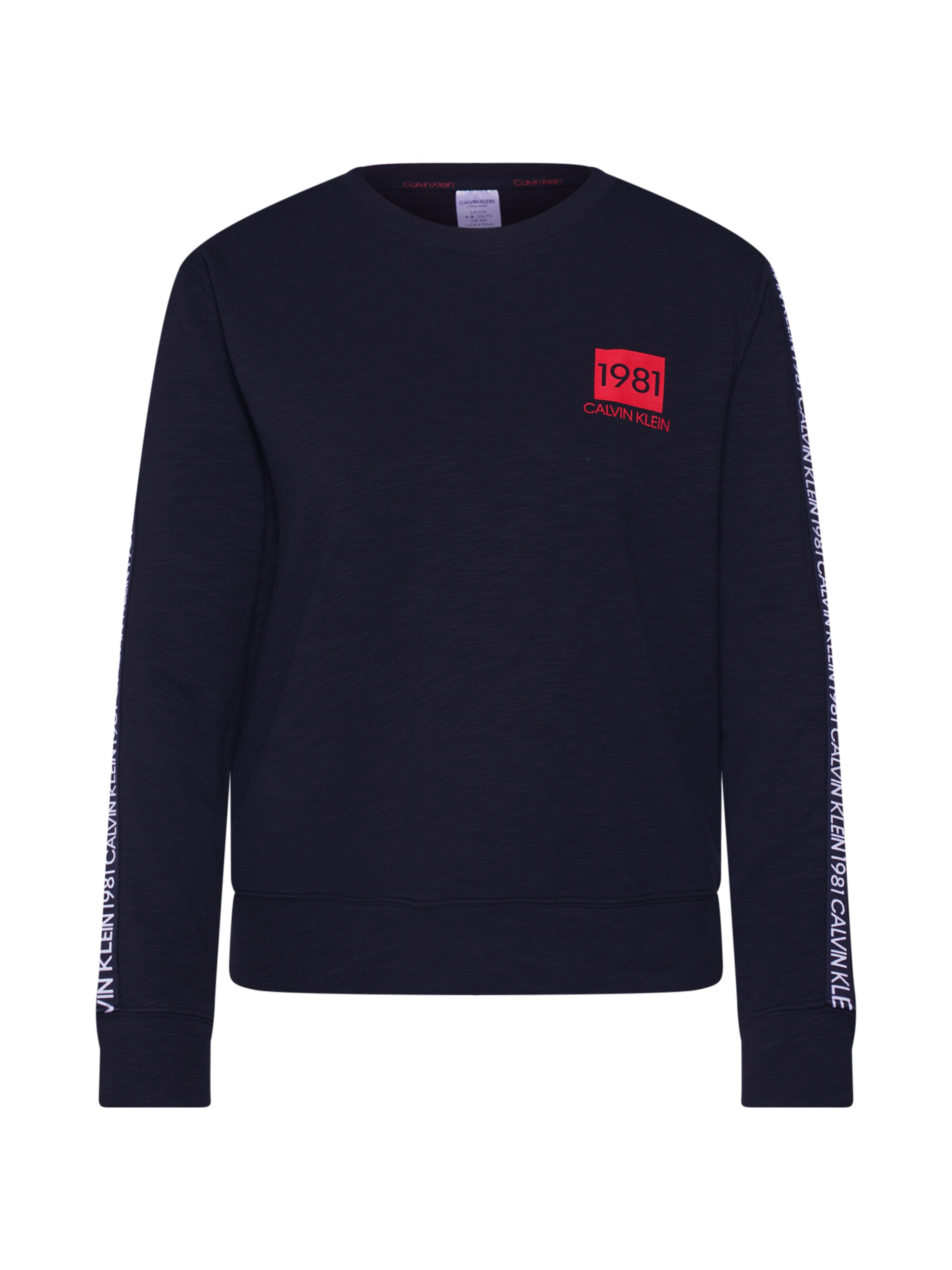 Calvin Klein Underwear - Slaapshirt 'L/S SWEATSHIRT' in de kleur Zwart