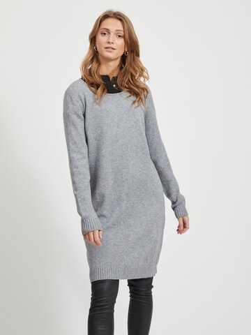 VILA Knitted dress in Grey: front