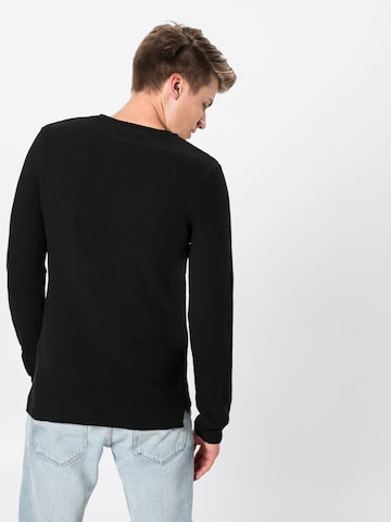 Only & Sons Sweater 'onsDAN 7 STRUCTURE CREW NECK NOOS' in Black: back