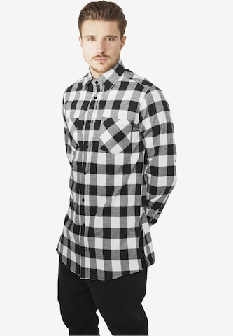 Urban Classics Regular fit Button Up Shirt in White: front