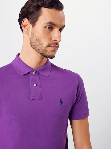 Polo Ralph Lauren Shirt 'SSKCSLIM1-SHORT SLEEVE-KNIT' in Purple