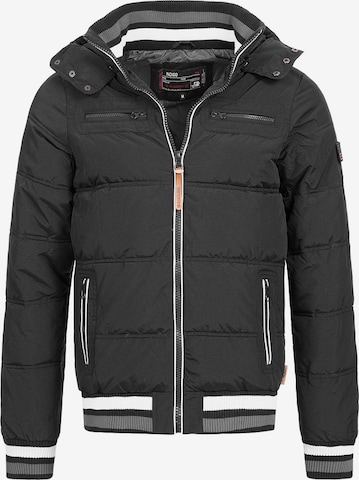 INDICODE JEANS Winterjas ' Marlon ' in Zwart: voorkant