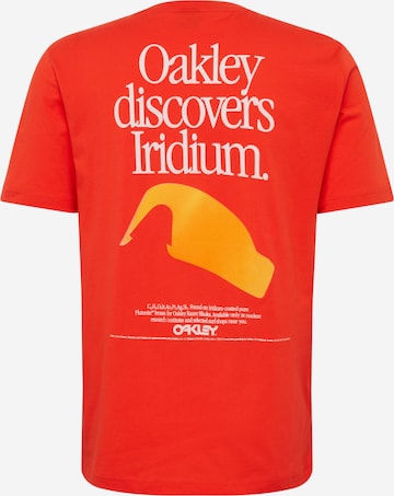 OAKLEY - Regular Fit Camisa funcionais 'Iridium' em laranja