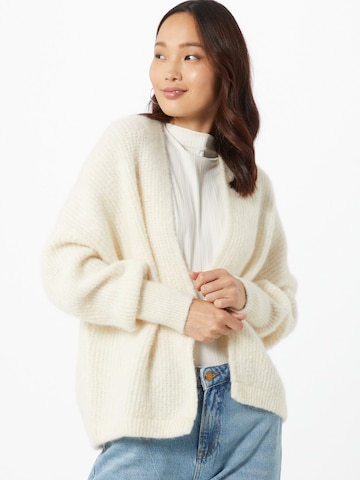 AMERICAN VINTAGE Knit Cardigan 'East' in White: front
