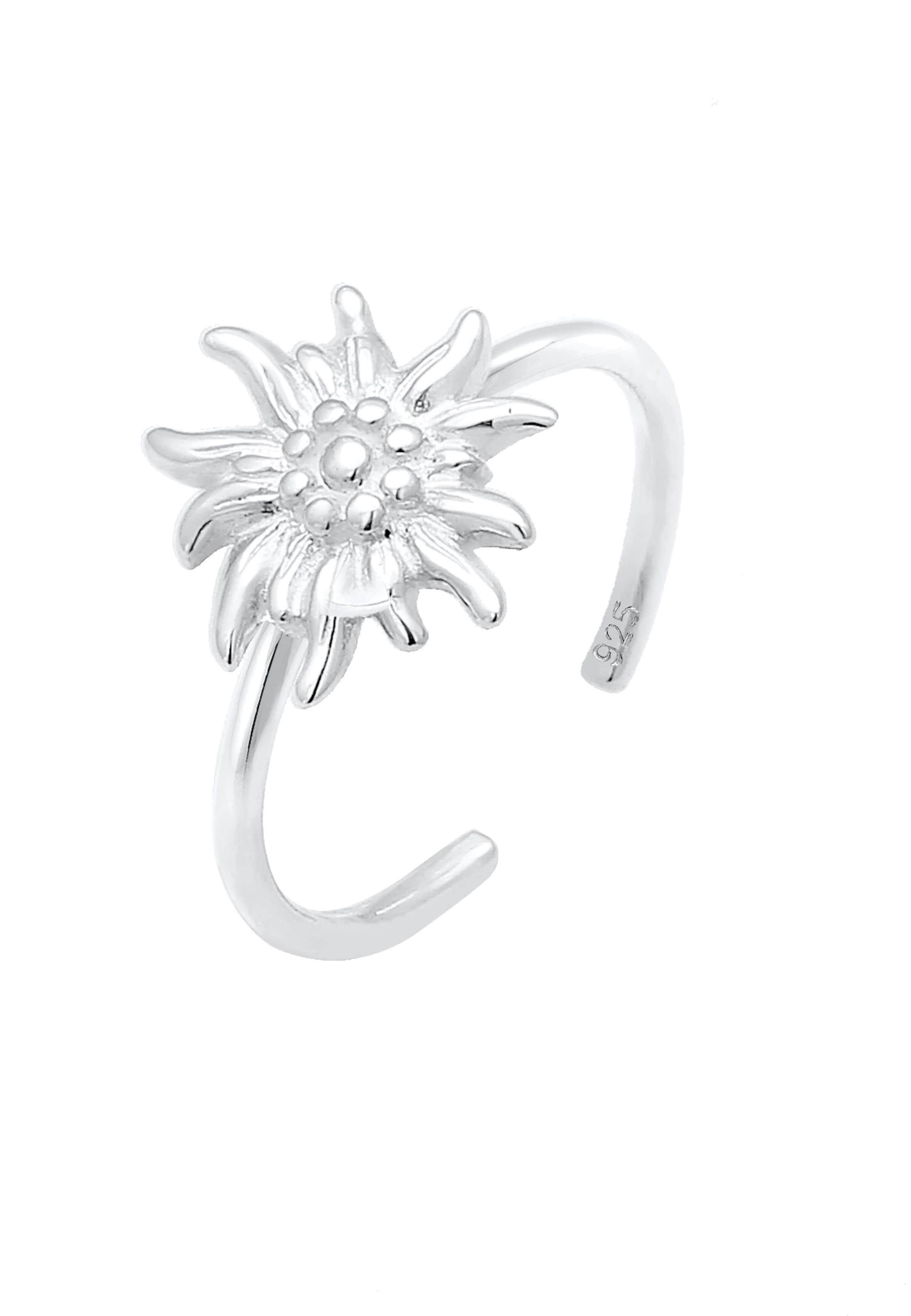 ELLI Ring 'Edelweiss' in Zilver