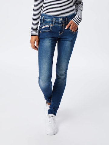 Herrlicher Slimfit Jeans 'Pearl' in Blau: Vorderseite