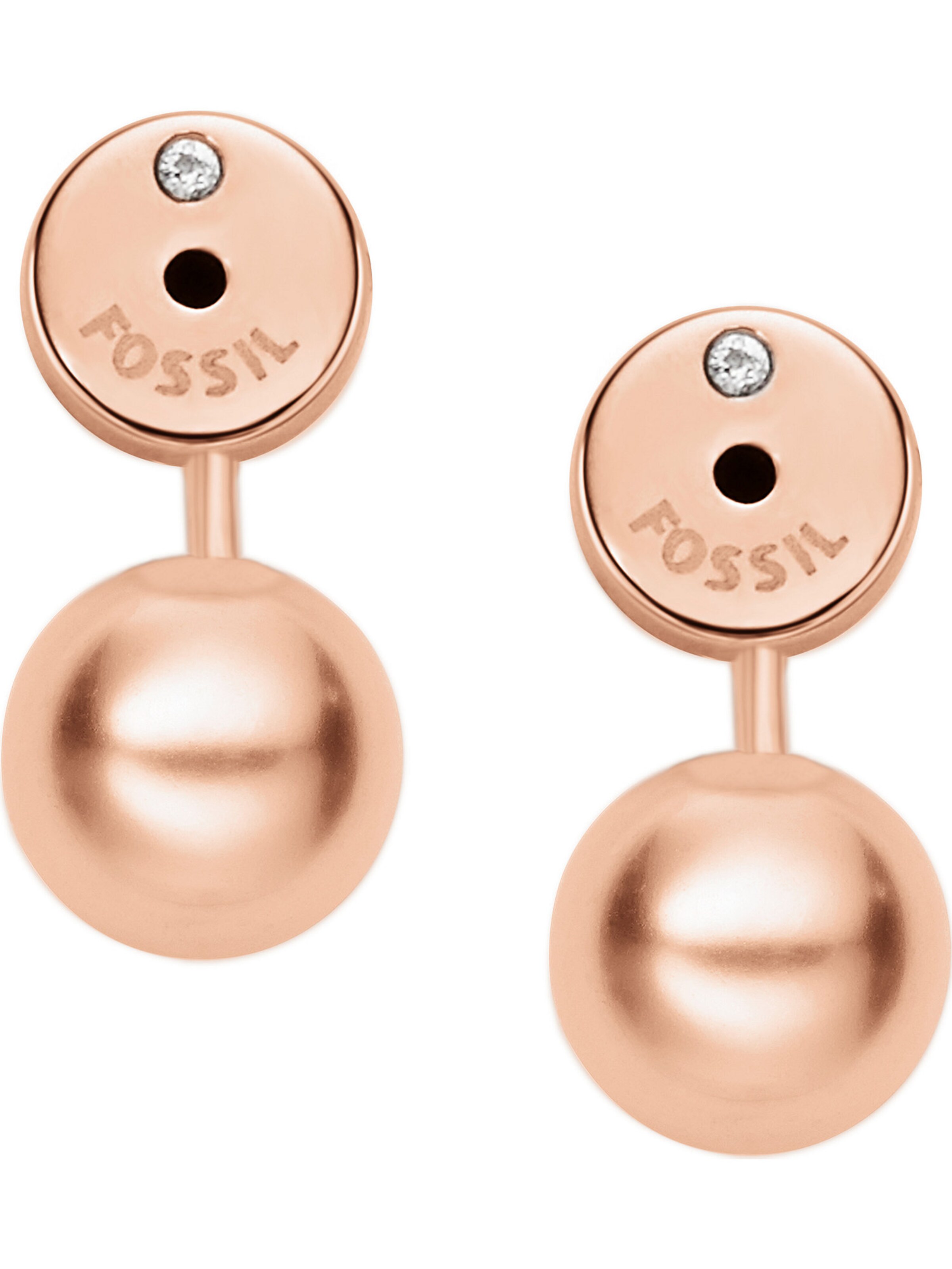 FOSSIL Damen-Ohringe in Pink: Vorderseite