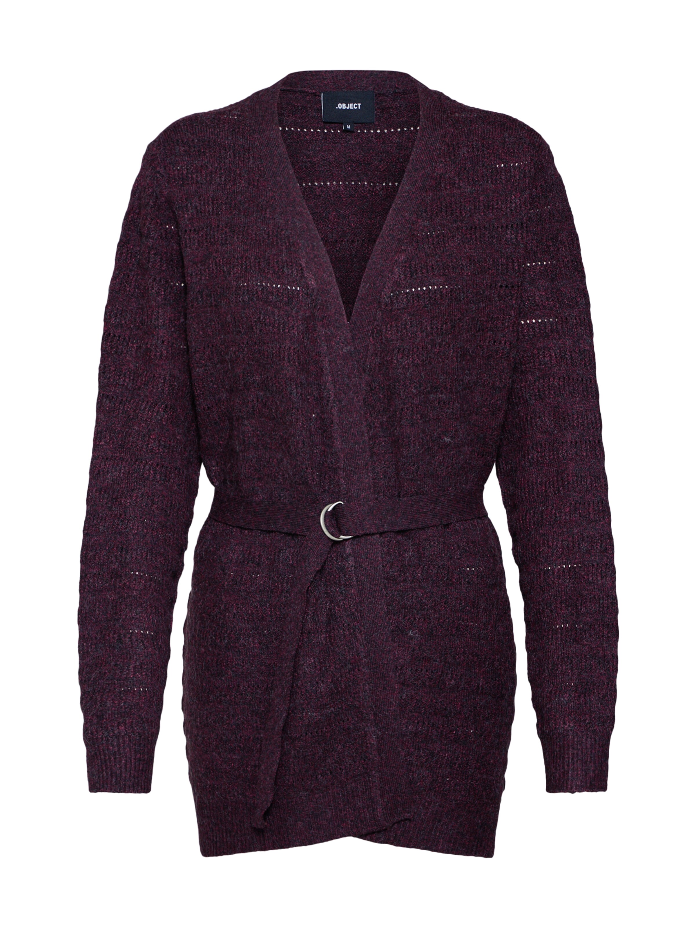 OBJECT - Gebreid vest 'MAGS' in de kleur Bourgogne