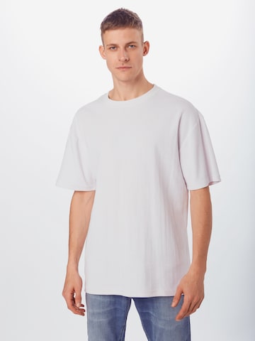 Urban Classics Regular fit Shirt 'Waffle' in Wit: voorkant