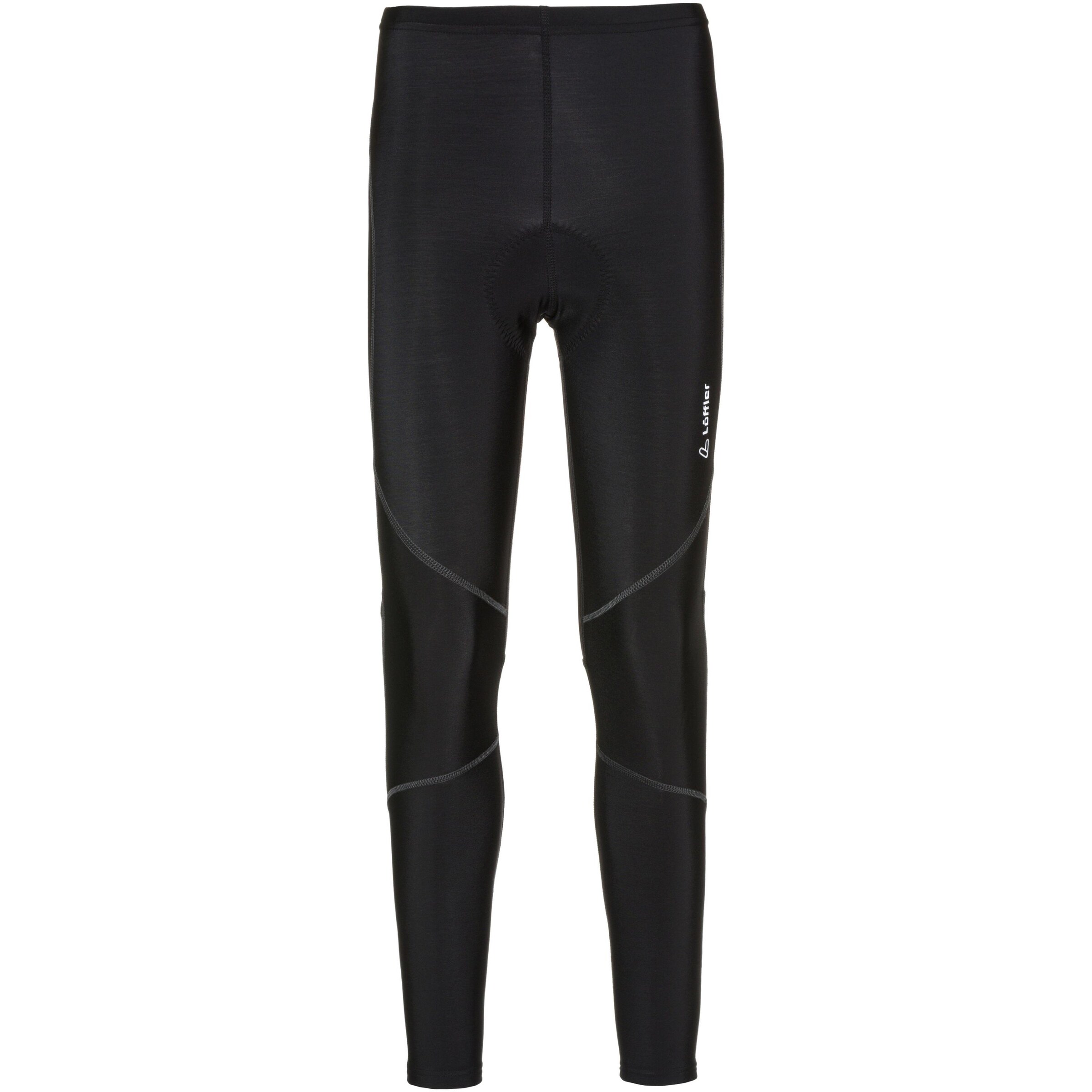 Löffler Skinny Workout Pants in Black: front