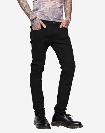 Lee Skinny Jeans 'Luke' in Black: front