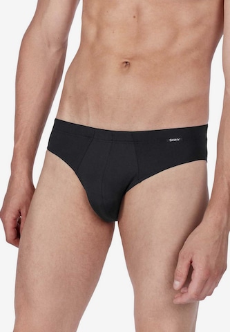 Slip di Skiny in nero: frontale