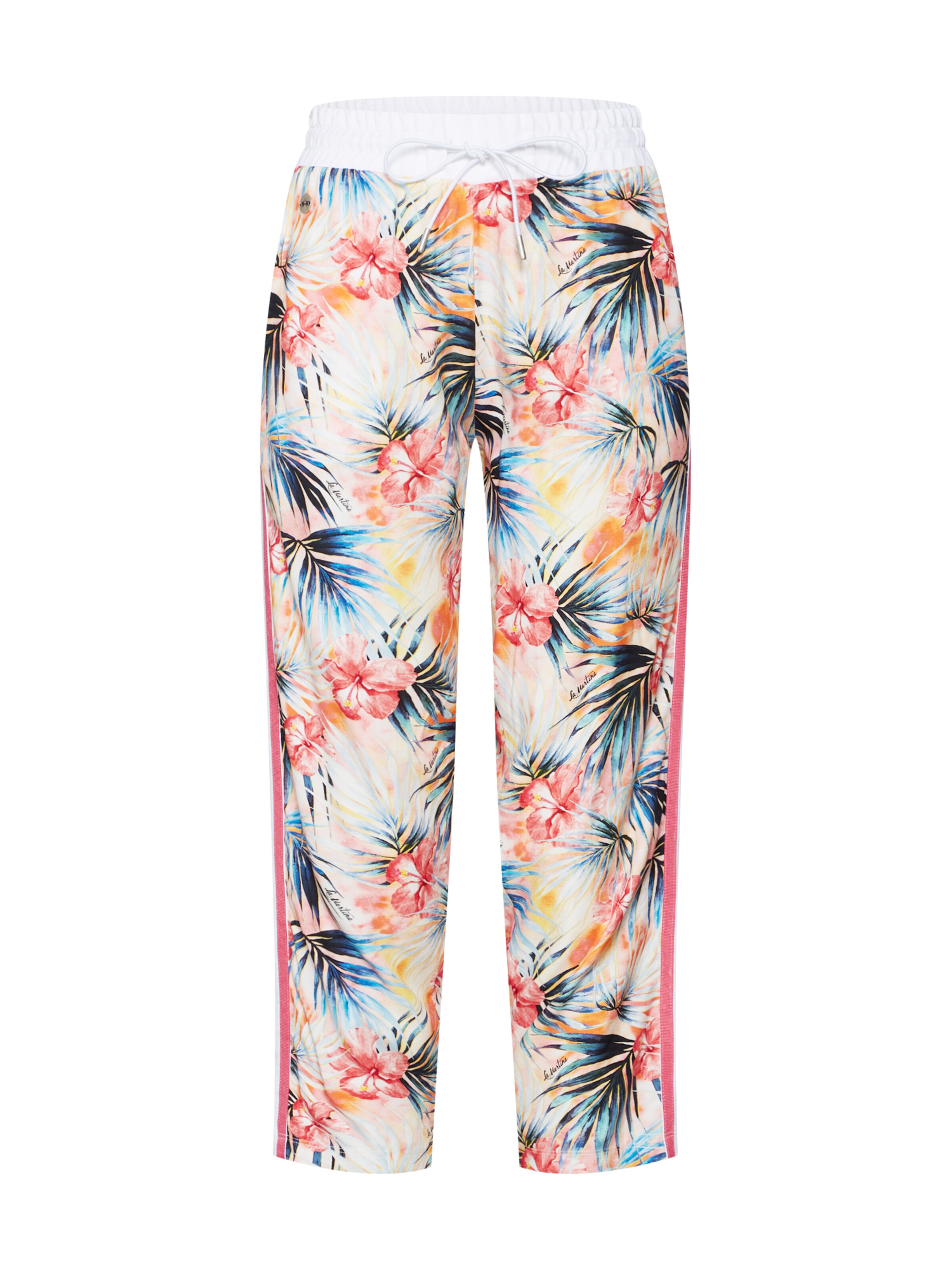 La Martina - Broek 'WOMAN PRINTED VISCOSE TROUSER' in de kleur Pink