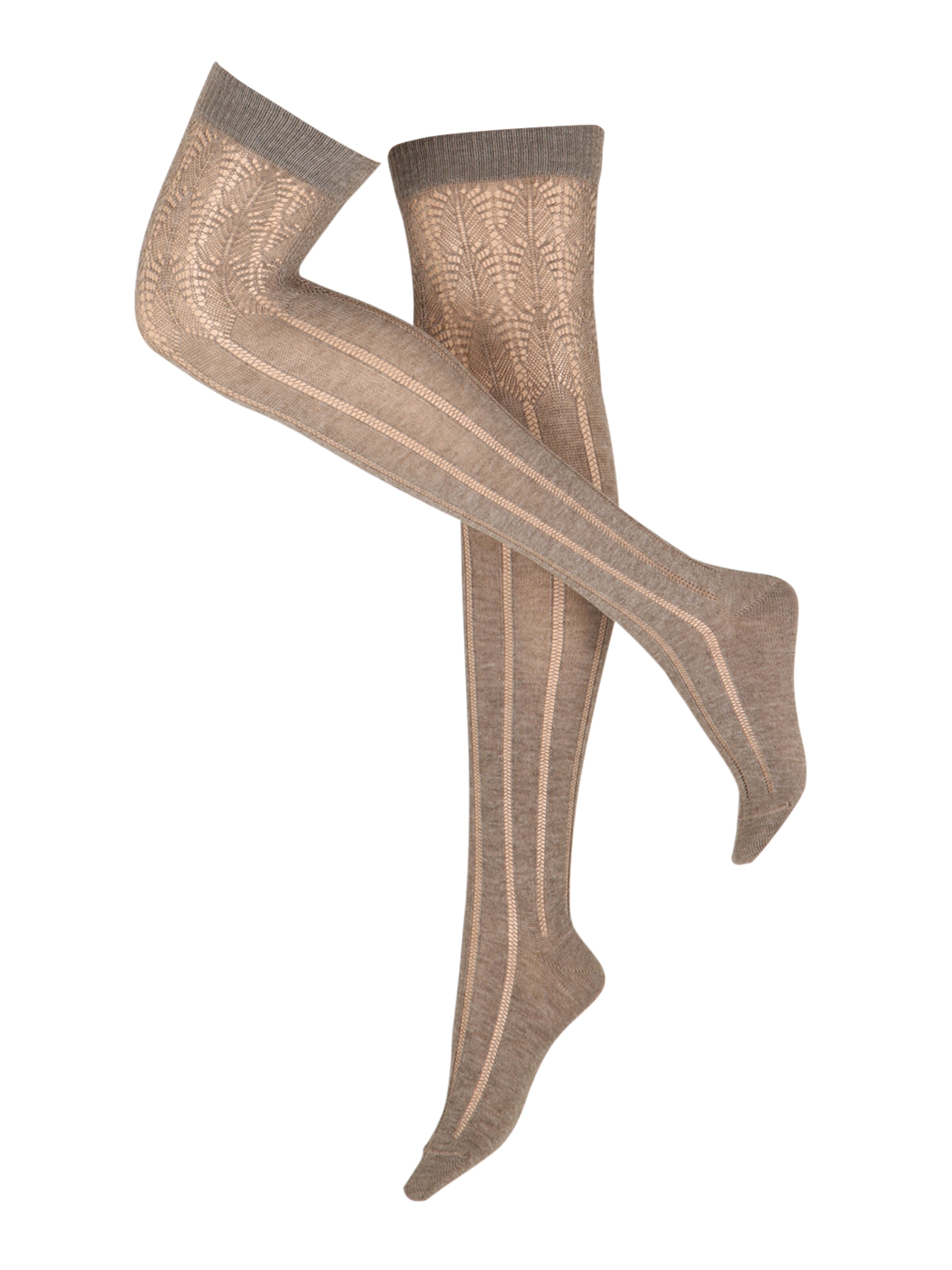 FALKE - Overknee kousen 'Prairie OK' in de kleur Beige