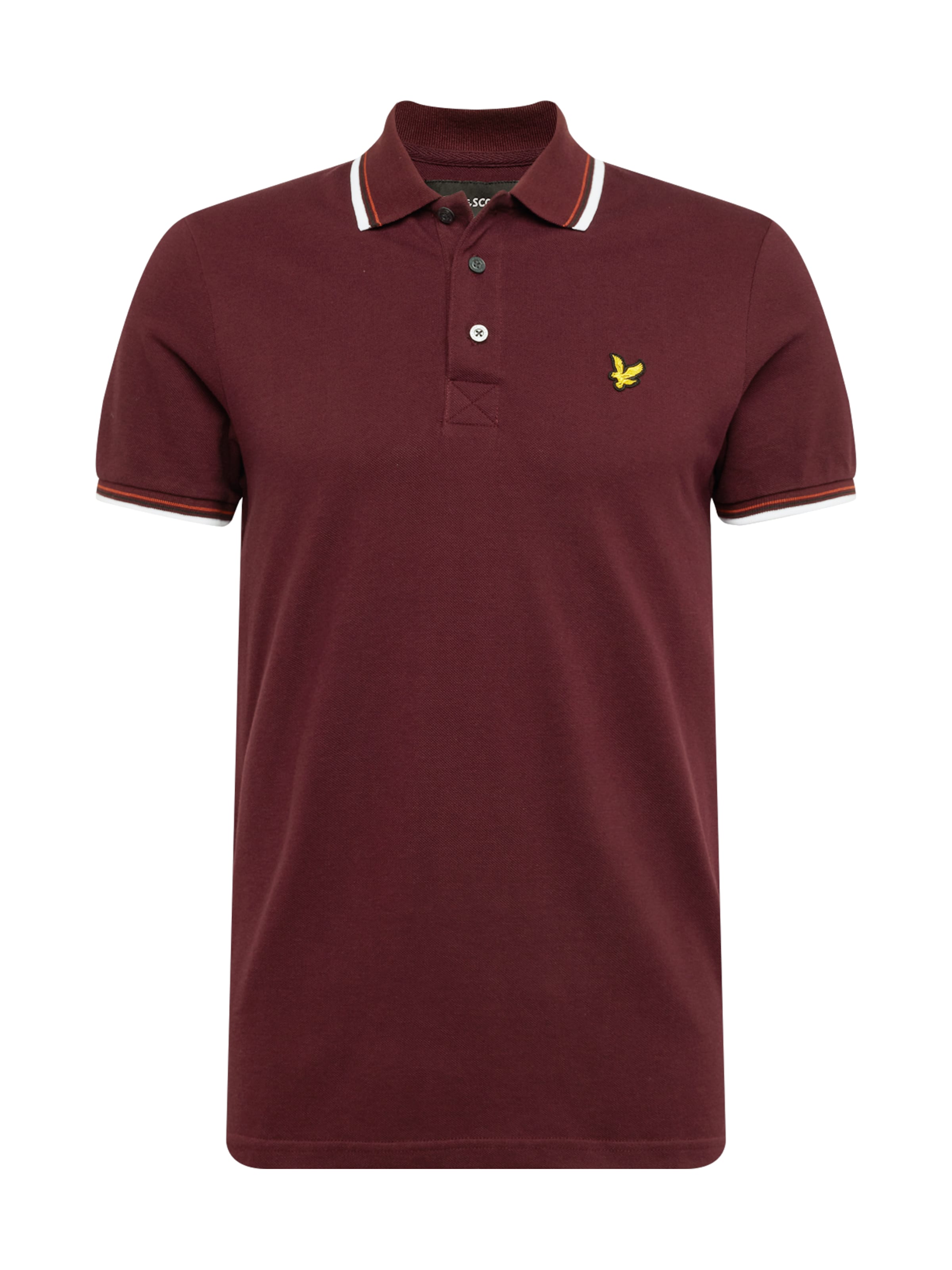 Lyle & Scott - Shirt 'Tipped Polo Shirt' in de kleur Bourgogne
