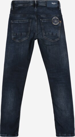 Coupe slim Jean 'NICKELS' Pepe Jeans en bleu : derrière