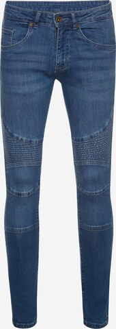 Urban Classics Skinny Jeans 'Slim Fit Biker' in Blau: predná strana