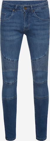 Urban Classics Jeans 'Slim Fit Biker' in Blau: predná strana