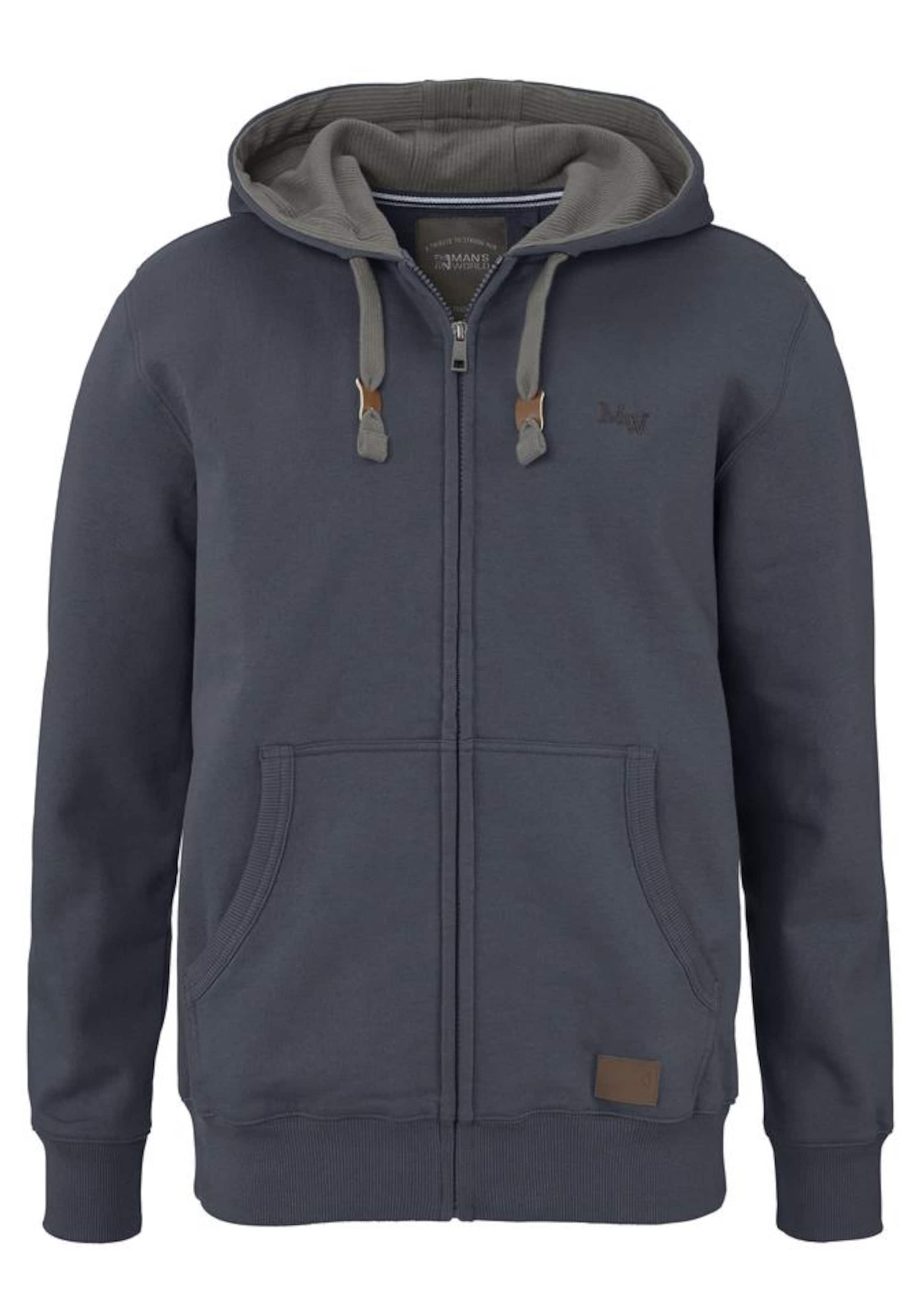 Man's World Kapuzensweatjacke in Blau: Vorderseite