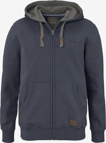 Man's World Zip-Up Hoodie in Blue: front