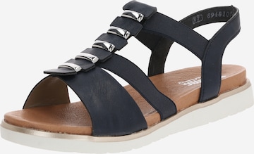 Rieker Sandals in Blue: front