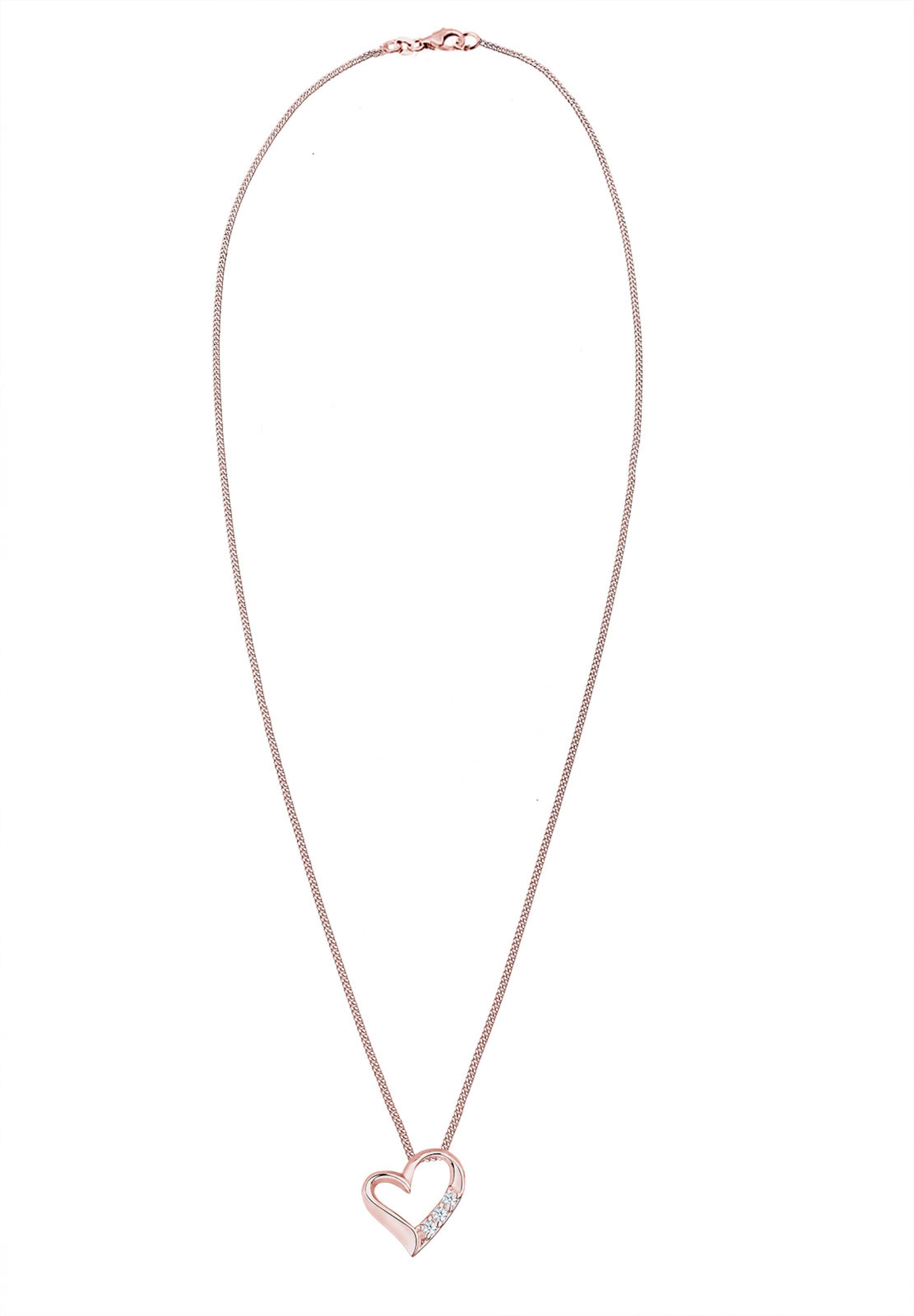 Elli DIAMONDS Kette 'Herz' in Gold: Vorderseite