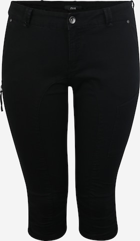 Zizzi Slimfit Jeans i sort: forside