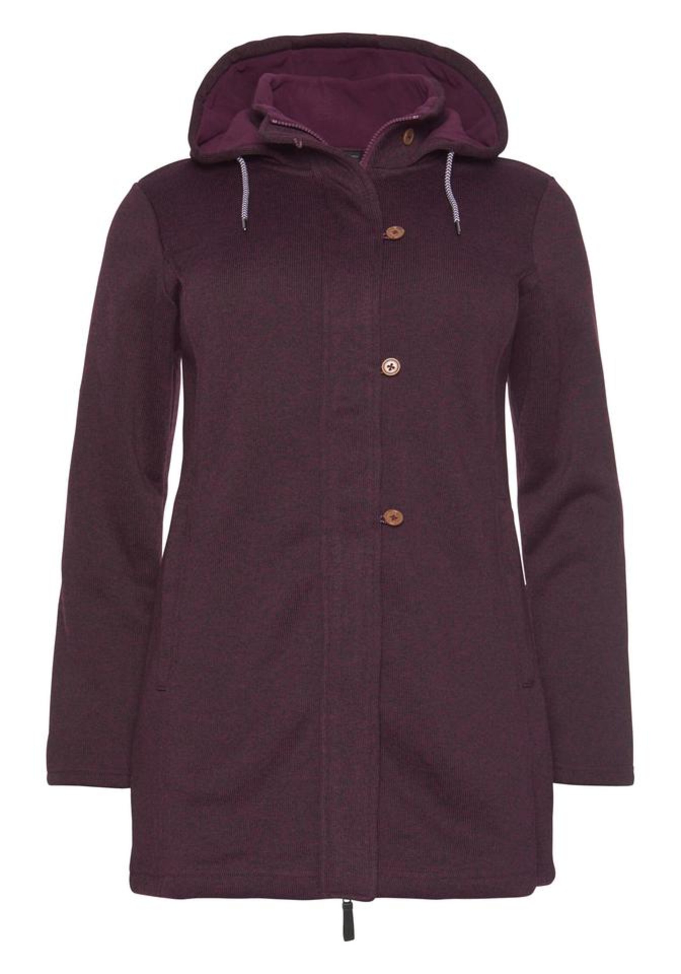 SHEEGO - Strickmantel in pflaume