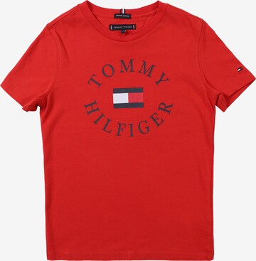 TOMMY HILFIGER Tričko 'Essential Graphic' - Červená: predná strana