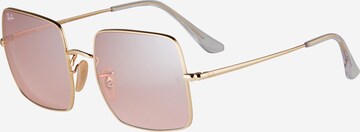 Ray-Ban Zonnebril 'Square' in Goud: voorkant