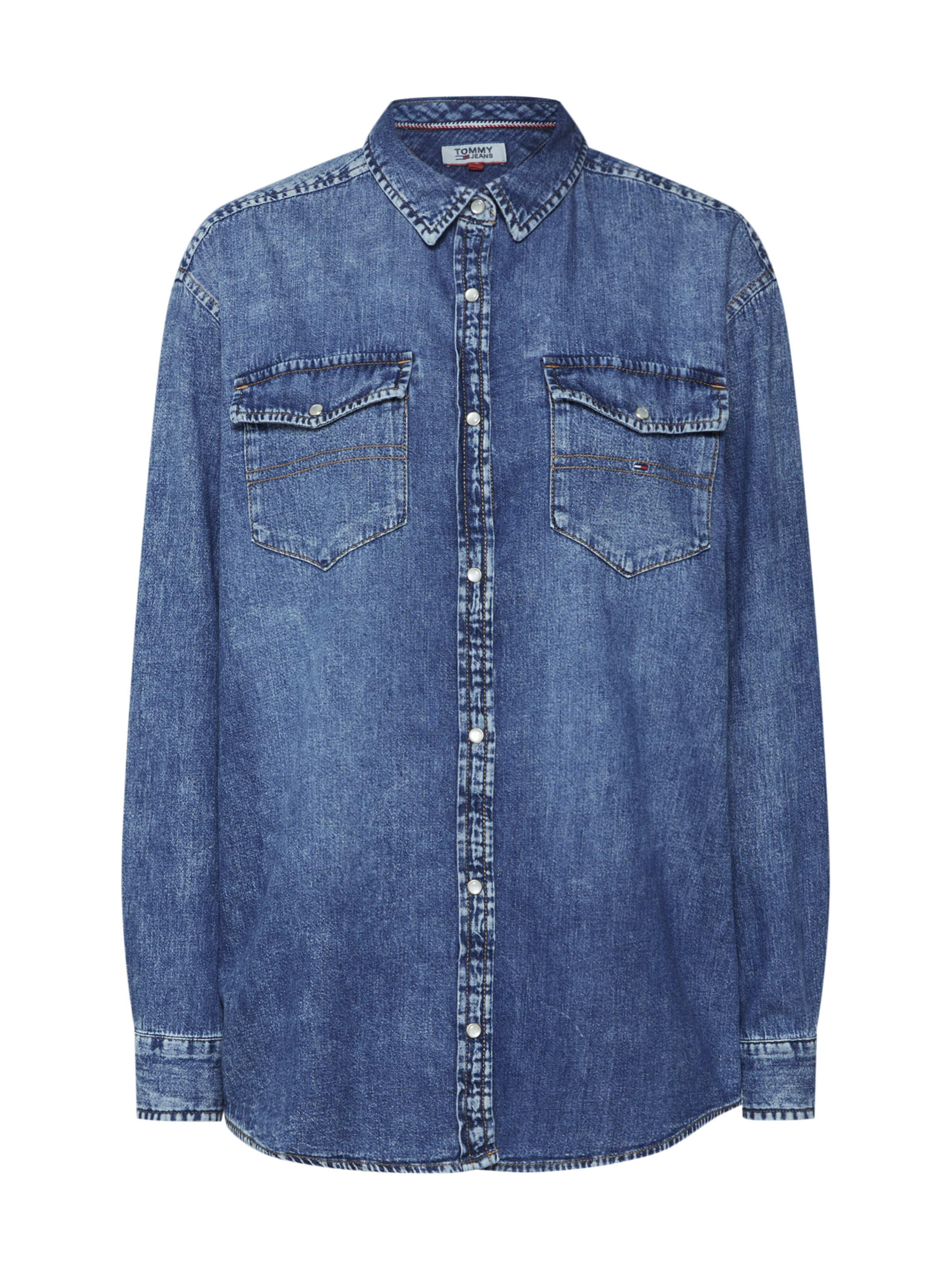 Tommy Jeans - Blouse in de kleur Blauw denim
