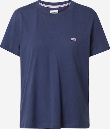 Tricou de la Tommy Jeans pe albastru: față