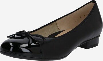 ARA Ballet Flats in Black: front