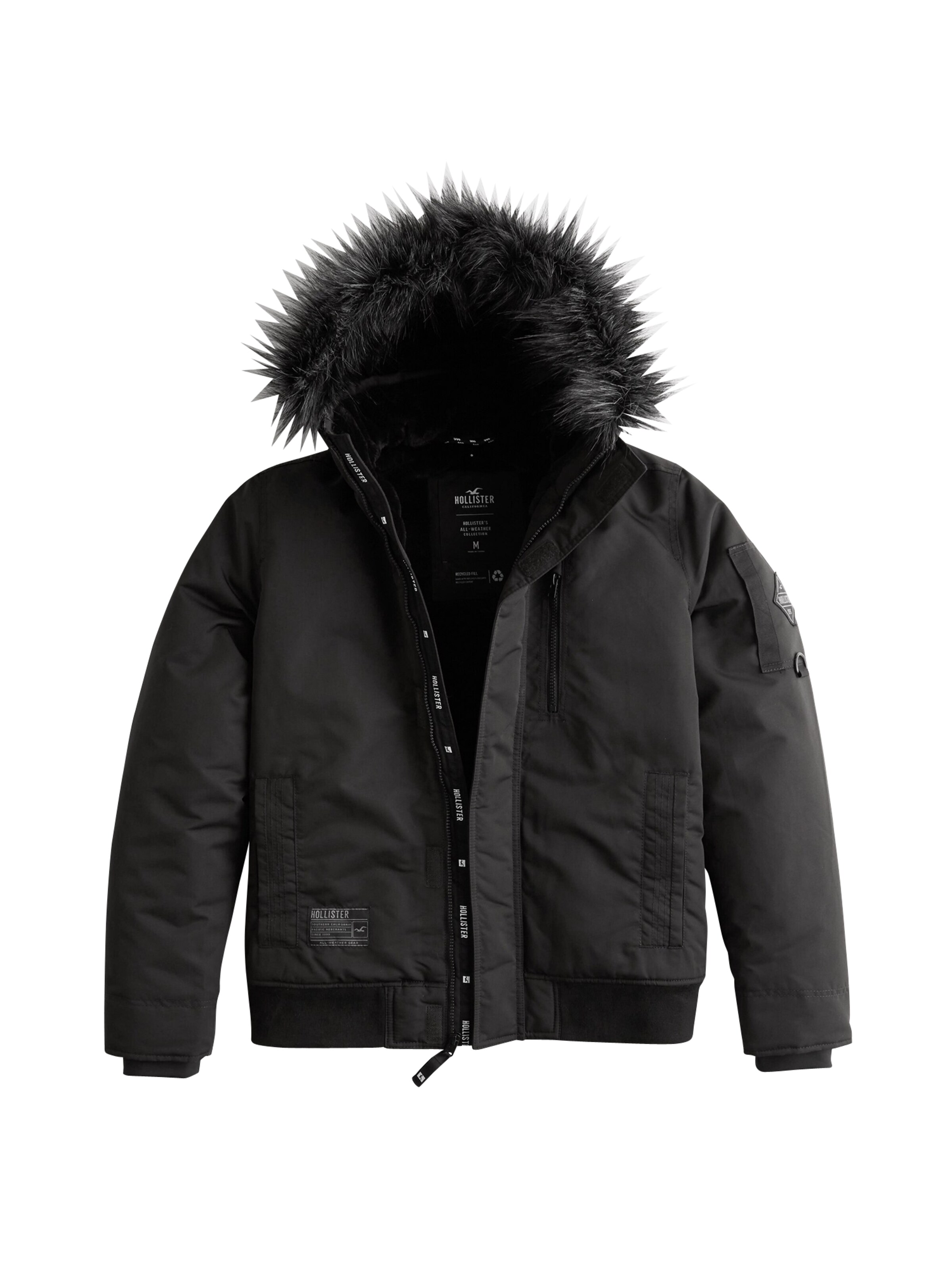 HOLLISTER - Winterjas 'XM19' in de kleur Zwart