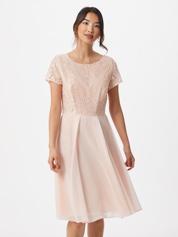 Robe de cocktail SWING en rose : devant