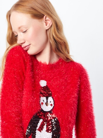 Fashion Union Trui 'PENGUIN' in Rood