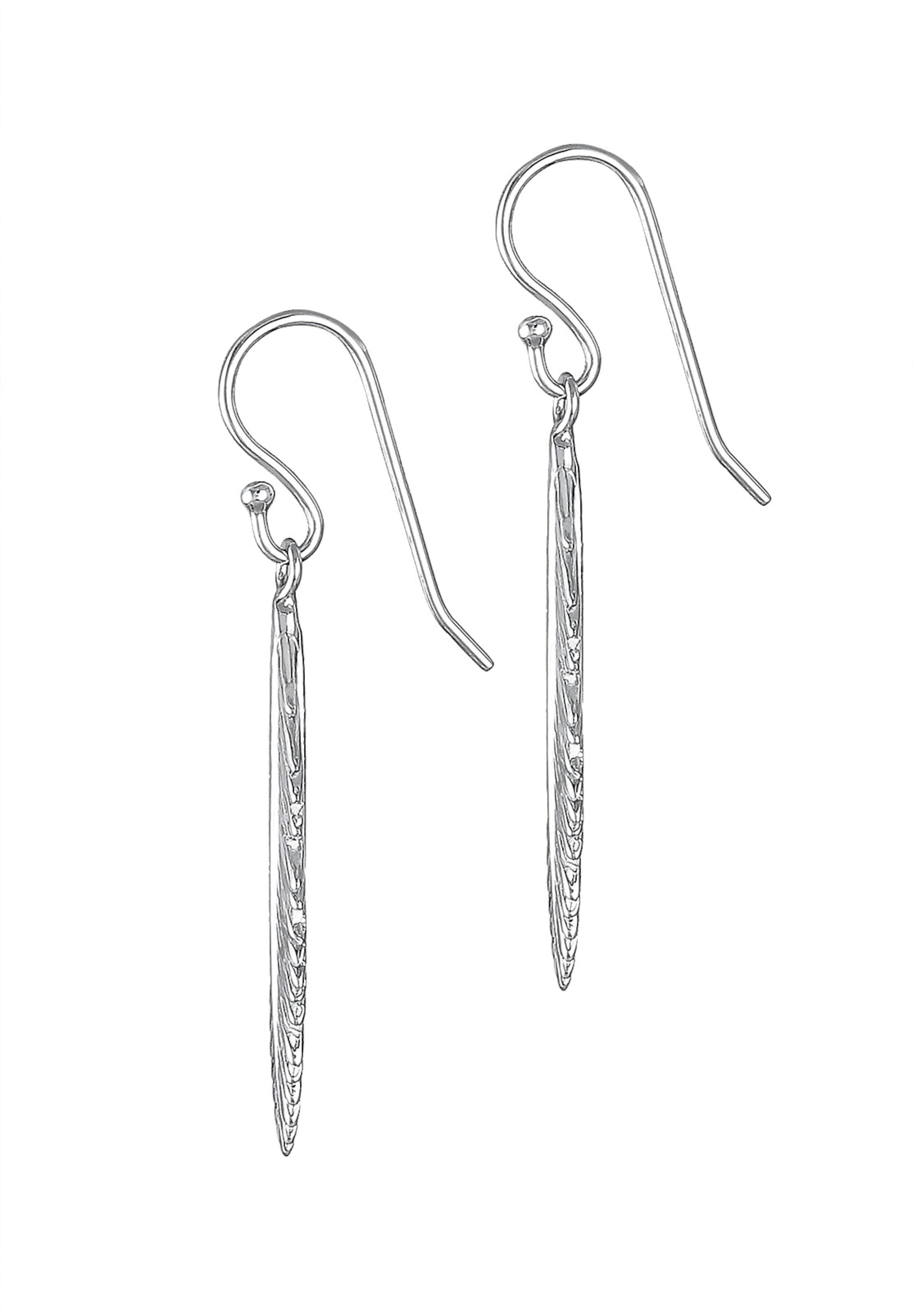 ELLI Øreringe 'Feder' i sølv