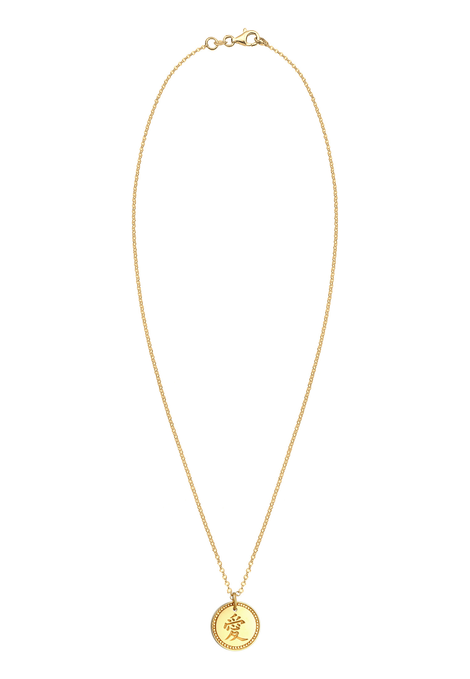 ELLI Halskette Chinesisches Zeichen in Gold 