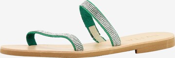 EVITA Mules in Green: front