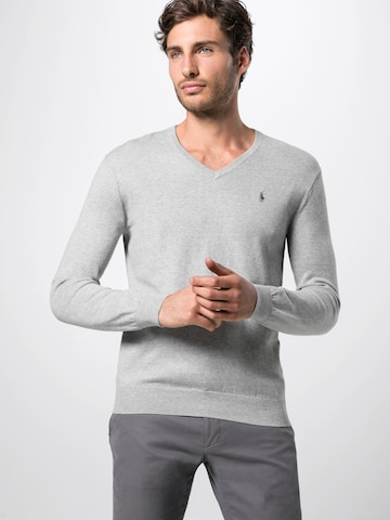 Pull-over 'LS SF VN PP-LONG SLEEVE-SWEATER' Polo Ralph Lauren en gris : devant