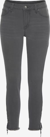 LASCANA Skinny Jeans in Grey: front