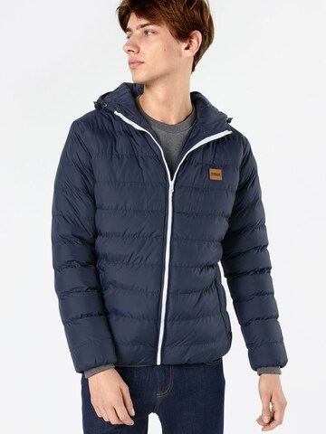 Veste d’hiver 'BASIC BUBBLE' Urban Classics en bleu : devant