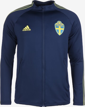 ADIDAS PERFORMANCE Sportjas 'Schweden EM 2020' in Blauw: voorkant