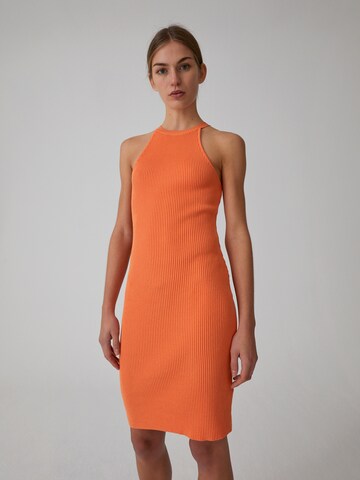 EDITED Kootud kleit 'India', värv oranž: eest vaates