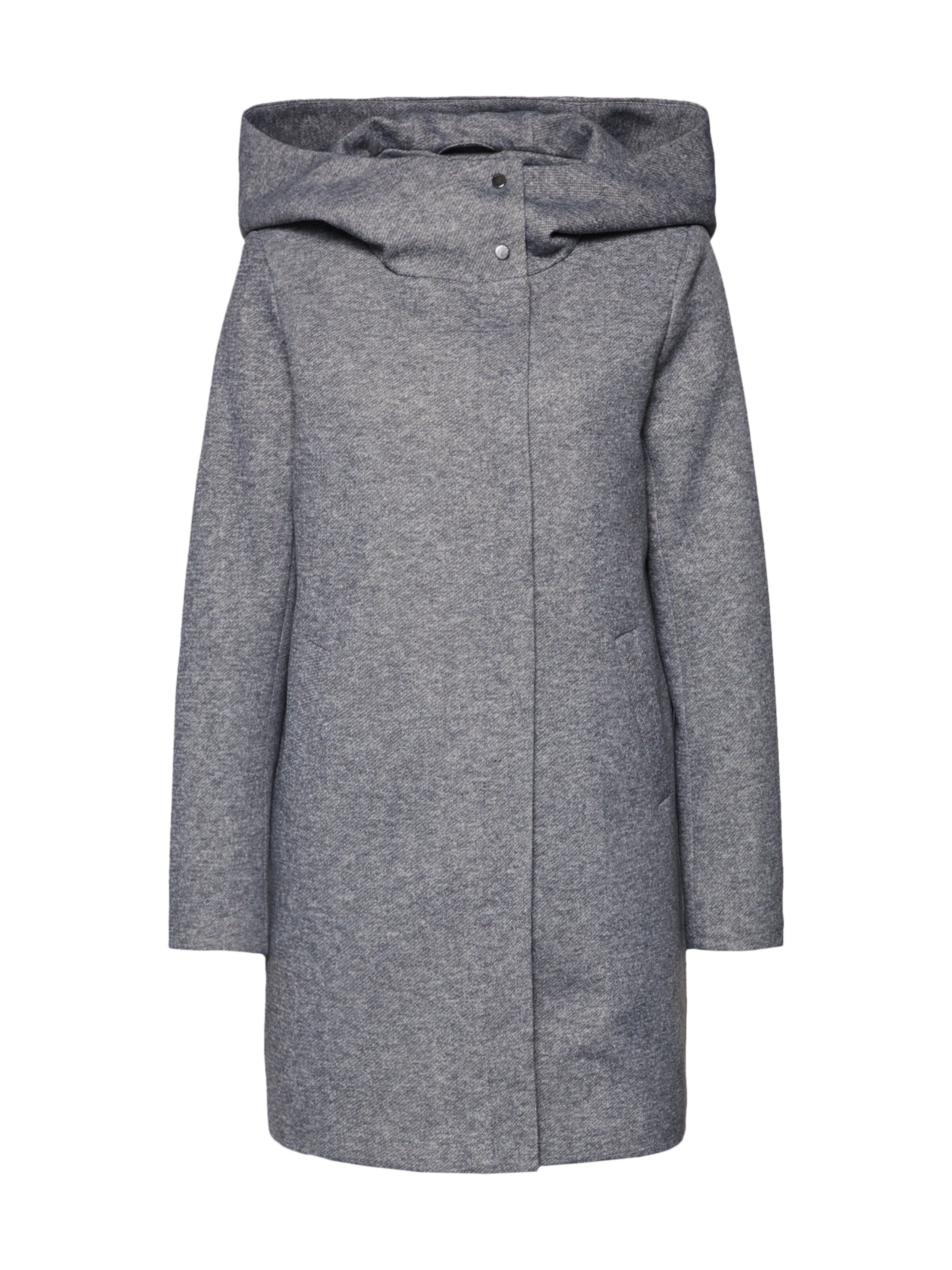 ONLY - Mantel 'onlMADDIE LIGHT HOODED LONG COAT CC OTW' in hellgrau