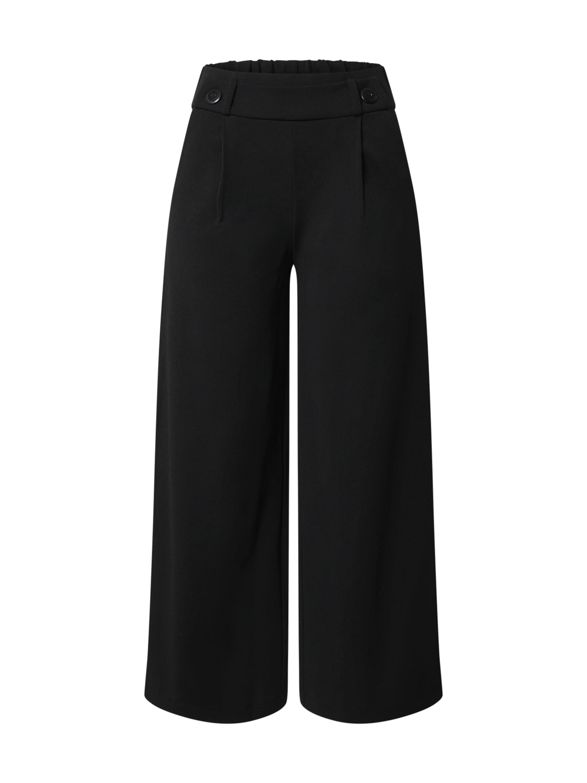 JDY Wide leg Pleat-Front Pants 'Geggo' in Black: front