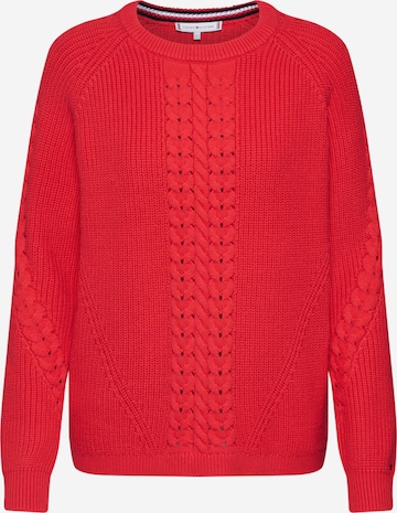 TOMMY HILFIGER Sweter 'VALARY' w kolorze czerwony: przód