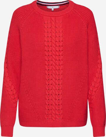 TOMMY HILFIGER Trui 'VALARY' in Rood: voorkant